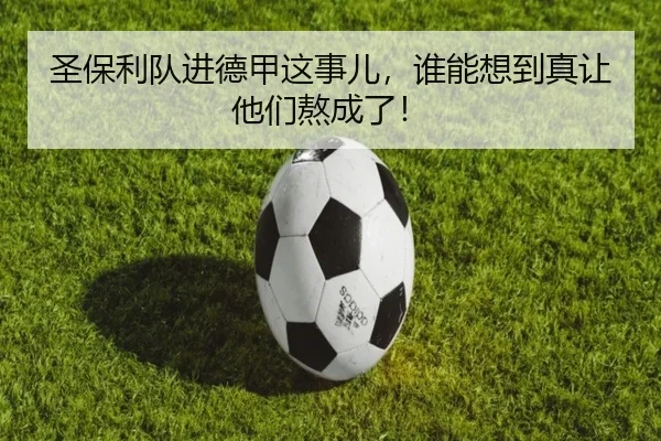 圣保利队进德甲这事儿，谁能想到真让他们熬成了！